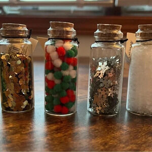 SET: Christmas decor- Target 2022 set of 6 mini filled bottles